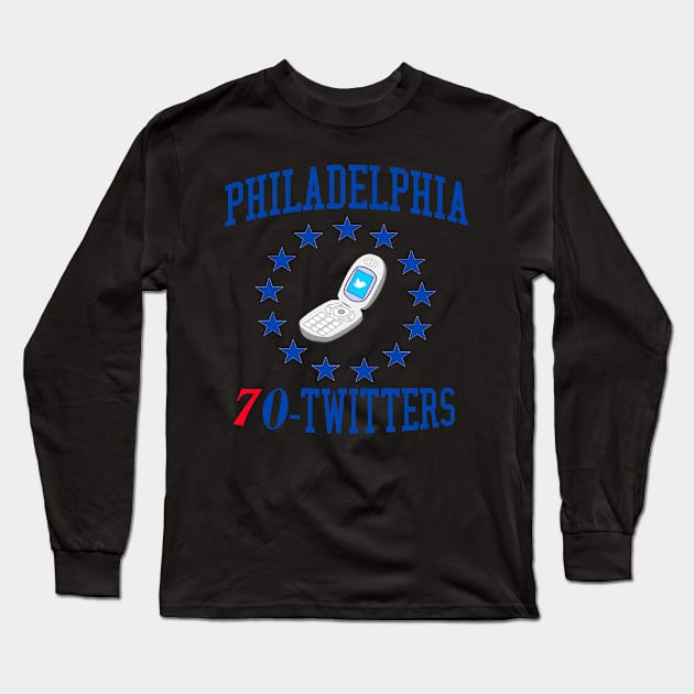 Philadelphia 70-Twitters Long Sleeve T-Shirt by Underground Sports Philadelphia